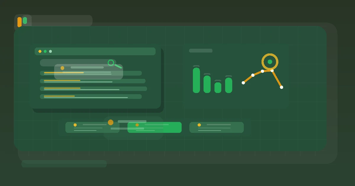 search and analytics dashboard visual with editorial polish for How Social Media Should Fit Into A Modern Digital Marketing Funnel, created for South African businesses researching digital marketing strategy