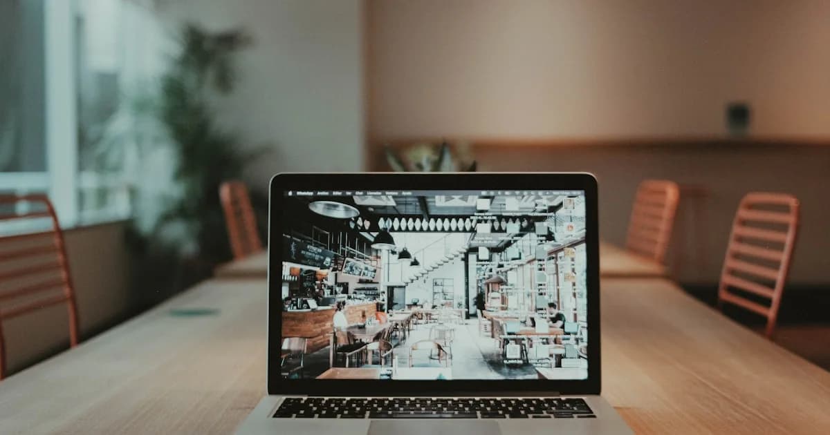 a laptop on a table