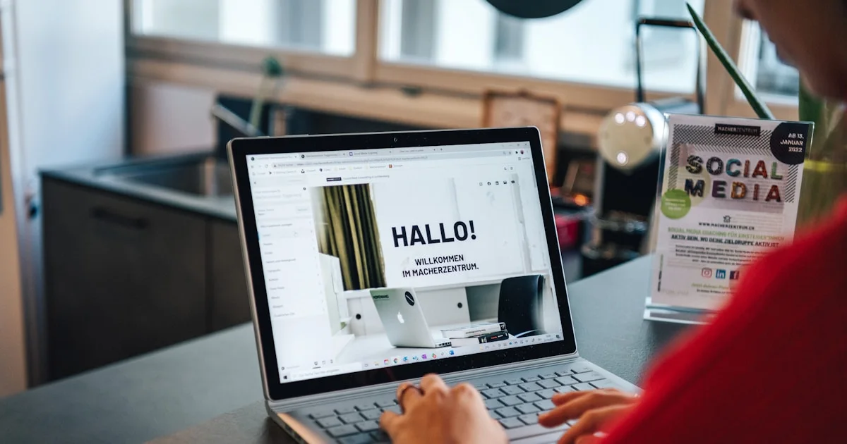 a person using a laptop