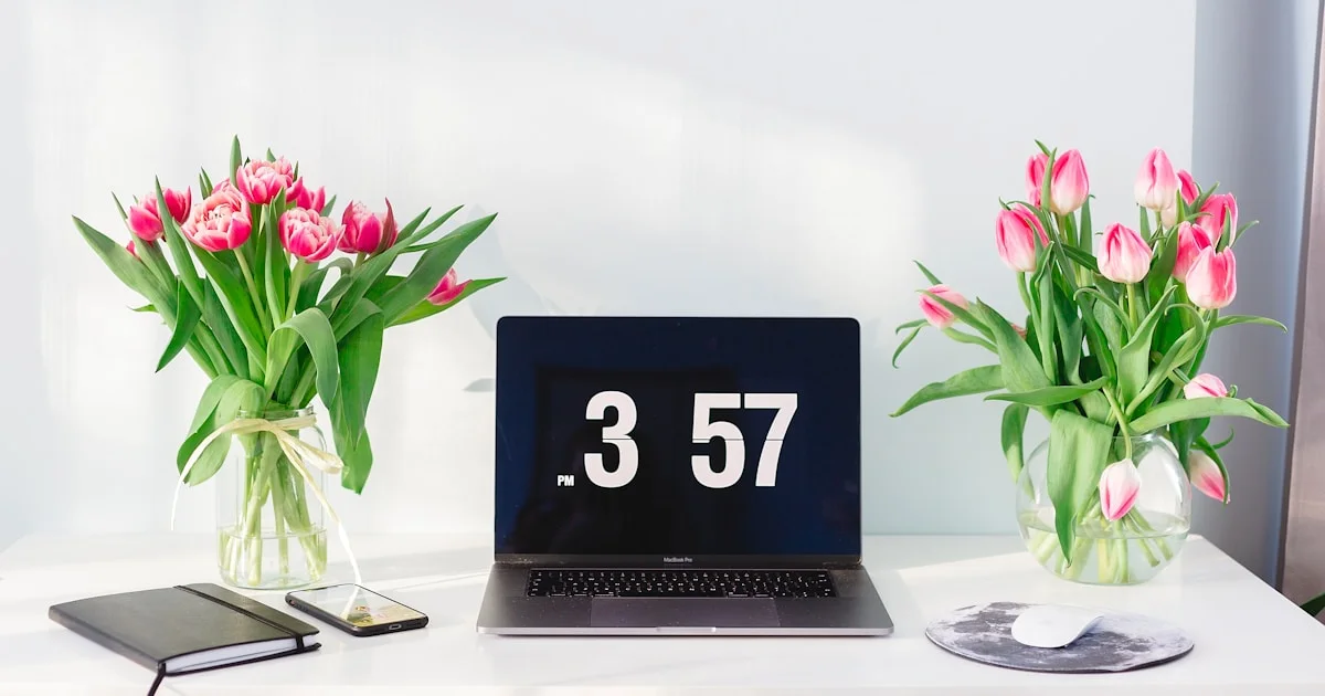 laptop at 3:57