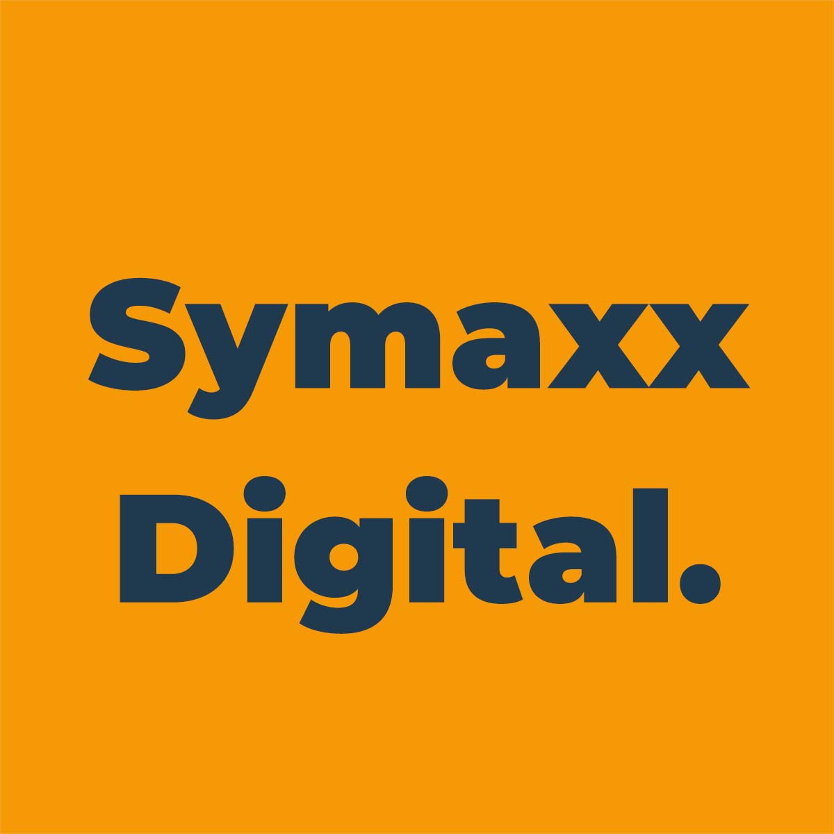Symaxx Digital text on yellow background