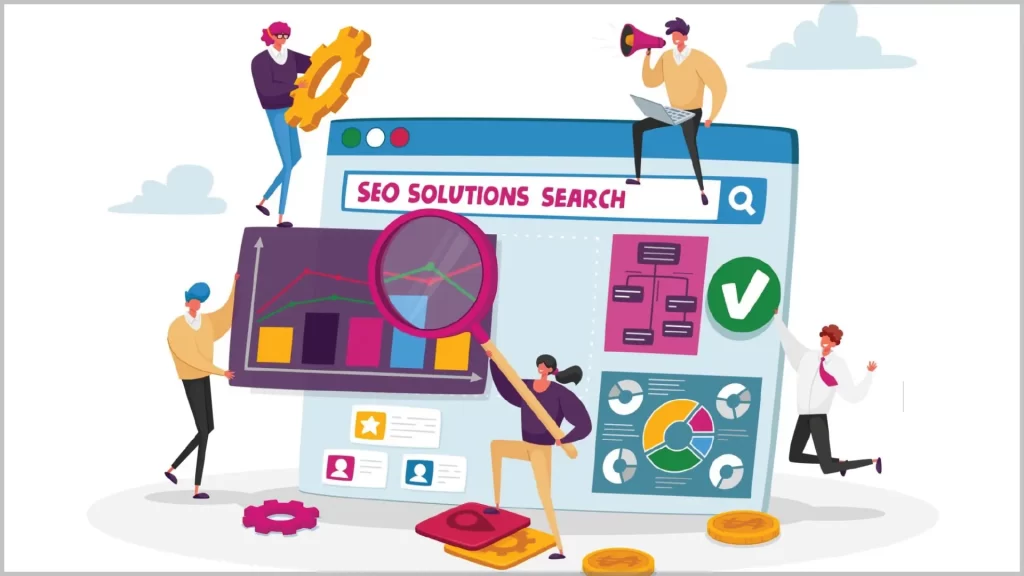 An illustratiuon of SEO search page