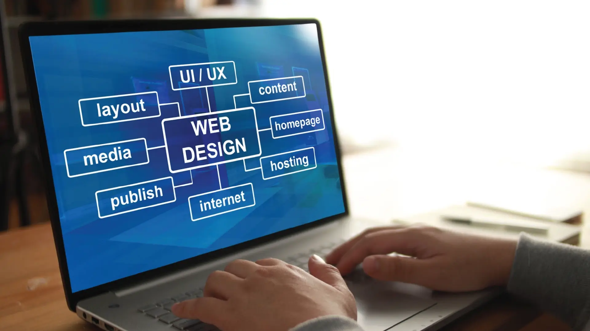 illustration of web design chain